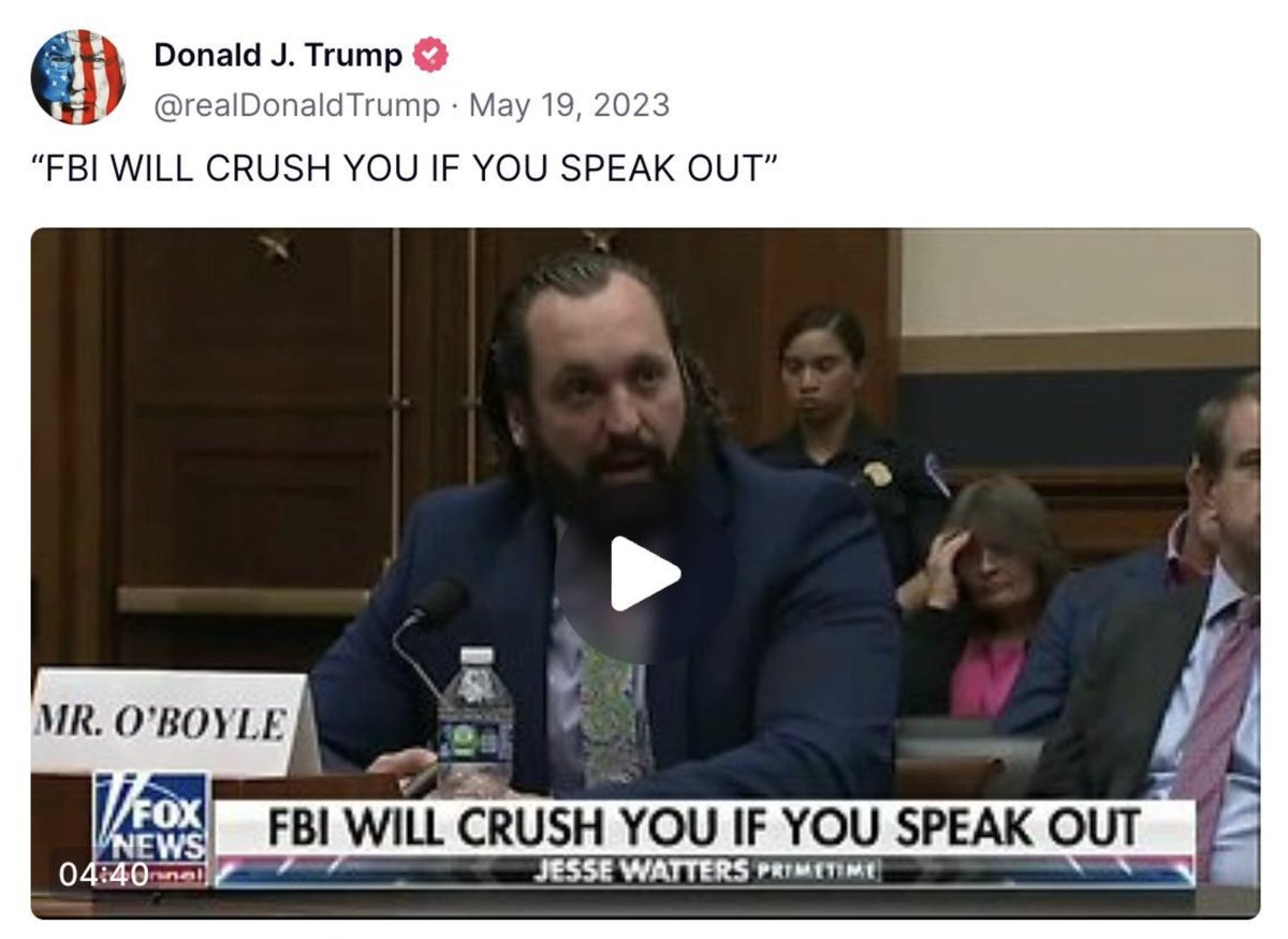 J Michael Waller (@jmichaelwaller) on Twitter photo The President knows. He has always known. But <a href="/GOBactual/">Garret O'Boyle ن</a> and his FBI <a href="/SuspendablesUSA/">The Suspendables</a> colleagues are still under Crooked Chris Wray's suspension. <a href="/FBIDDBongino/">Dan Bongino</a> The President knows. He has always known. But <a href="/GOBactual/">Garret O'Boyle ن</a> and his FBI <a href="/SuspendablesUSA/">The Suspendables</a> colleagues are still under Crooked Chris Wray's suspension. <a href="/FBIDDBongino/">Dan Bongino</a>