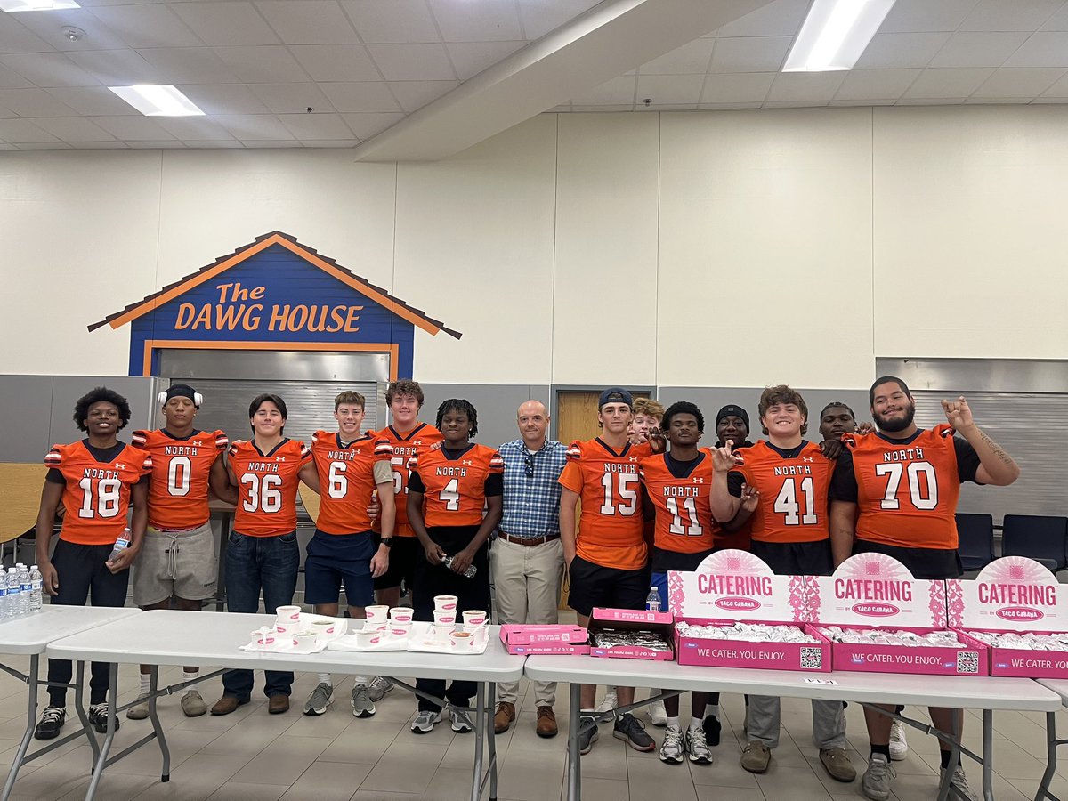 Kendall Brewer (@coach_kbrewer) on Twitter photo Thankful to serve our amazing <a href="/McKinneyNorthHS/">McKinney North HS</a> teachers at this mornings session.
Go Dawgs! Thankful to serve our amazing <a href="/McKinneyNorthHS/">McKinney North HS</a> teachers at this mornings session.
Go Dawgs!