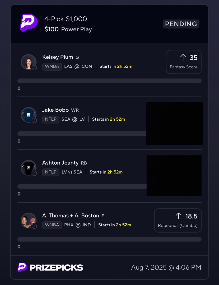 Late Game PrizePicks Power Four 🏀

$100 to someone who LIKES if we cash ❤️

50% OFF ONLY to the next 10 PEOPLE 🚨

Full 4-Leg Slip Unlocked Here 👇
➡️ dubclub.win/r/p/pri-p6q2f/…