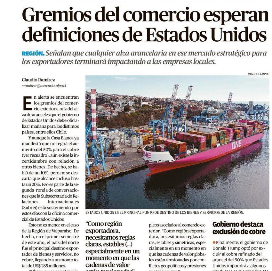 🔹 Gremios del comercio de Valparaíso atentos a definiciones económicas clave desde EE.UU., que podrían impactar directamente en el dólar, las importaciones y la estabilidad de las Pymes. #Valparaíso #Multigremial