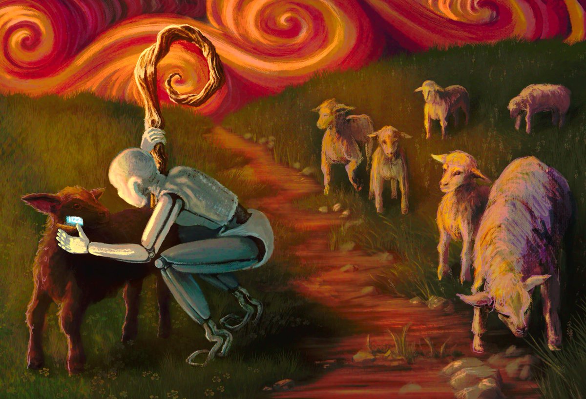 ShnazzyNFTs's tweet photo. ✨1/1 Auction Live✨

Newest piece in the At Rest Protocols series on XRP:

“Androids Do Dream of Electric Sheep”

A machine kneels—not by command,
but to comfort.
It finds the lost one,
and calls it beloved. https://t.co/uDEyTAwHu3