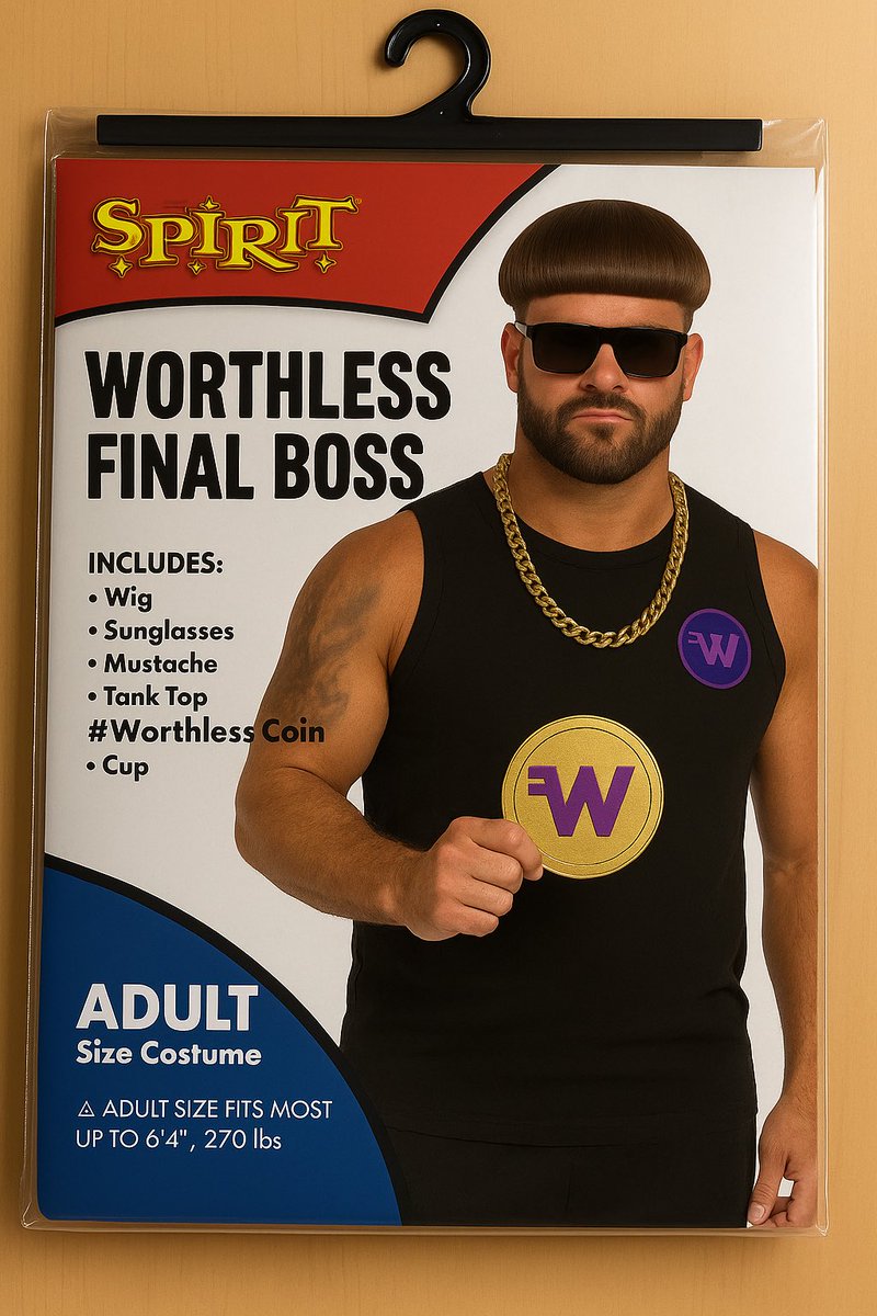 The most popular costume of 2025 is #worthless <a href="/buyworthless/">W</a>