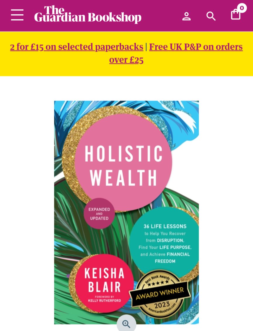 Keisha Blair HolisticWealth (@keishaoblair) on Twitter photo 🌟 UK #readers! 📚 Holistic Wealth is now available at the Guardian Bookshop 🗝️ Your guide to resilience, purpose & freedom. If you already have the #book, pls leave a quick #review!✨ guardianbookshop.com/holistic-wealt…
#HolisticWealth #UKBooks #GuardianBookshop #UK
<a href="/GuardianBooks/">Guardian Books</a> <a href="/guardian/">The Guardian</a> 🌟 UK #readers! 📚 Holistic Wealth is now available at the Guardian Bookshop 🗝️ Your guide to resilience, purpose & freedom. If you already have the #book, pls leave a quick #review!✨ guardianbookshop.com/holistic-wealt…
#HolisticWealth #UKBooks #GuardianBookshop #UK
<a href="/GuardianBooks/">Guardian Books</a> <a href="/guardian/">The Guardian</a>