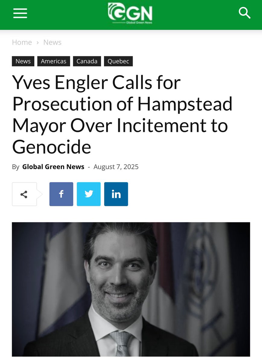 Alex Tyrrell (@alextyrrellpvq) on Twitter photo Under Section 318 of Canada’s Criminal Code, “Every person who advocates or promotes genocide is guilty of an indictable offence.”
globalgreen.news/yves-engler-ca… <a href="/EnglerYves/">Yves Engler</a> <a href="/jerlevi/">Mayor Jeremy Levi</a> Under Section 318 of Canada’s Criminal Code, “Every person who advocates or promotes genocide is guilty of an indictable offence.”
globalgreen.news/yves-engler-ca… <a href="/EnglerYves/">Yves Engler</a> <a href="/jerlevi/">Mayor Jeremy Levi</a>