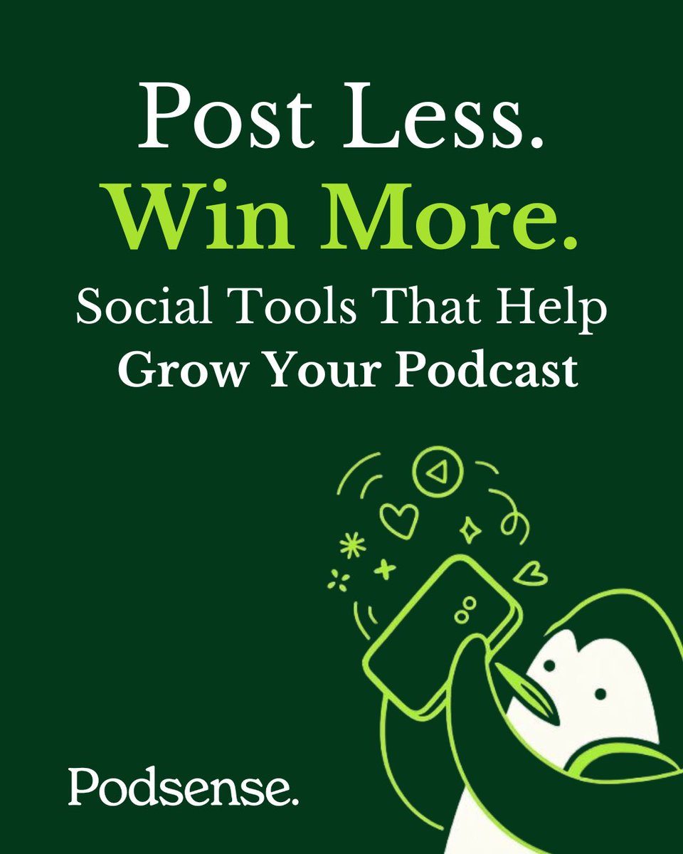 You don’t need to be a social media intern, design intern, and podcast host all at once. Here’s how to grow your podcast without losing your mind: open.substack.com/pub/podsenseof…