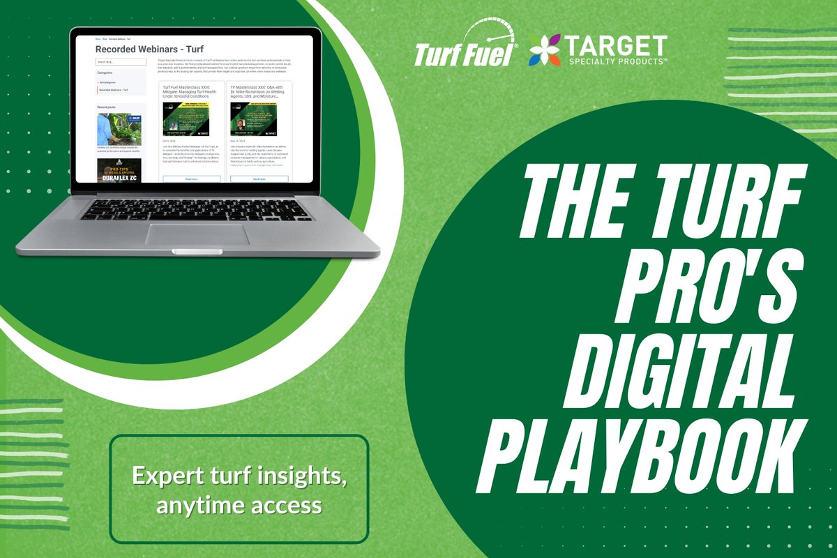 TurfFuel's tweet photo. Missed a Turf Fuel webinar? 🎥 Our library has expert insights, turf tips & real-world solutions to tackle every season like a pro 🌱💡Catch up on-demand, whenever it works for you.
👉 https://t.co/EI95sfN3xy #TurfFuel #TurfCarePro https://t.co/U0BRCt5Epe