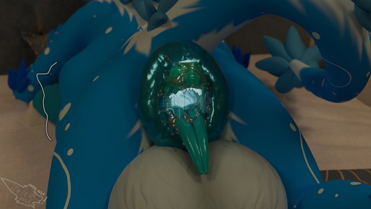 I don't think <a href="/TiredAlpha/">Alpha Snow</a> will let me go..~

Happy Vore Day! &lt;3