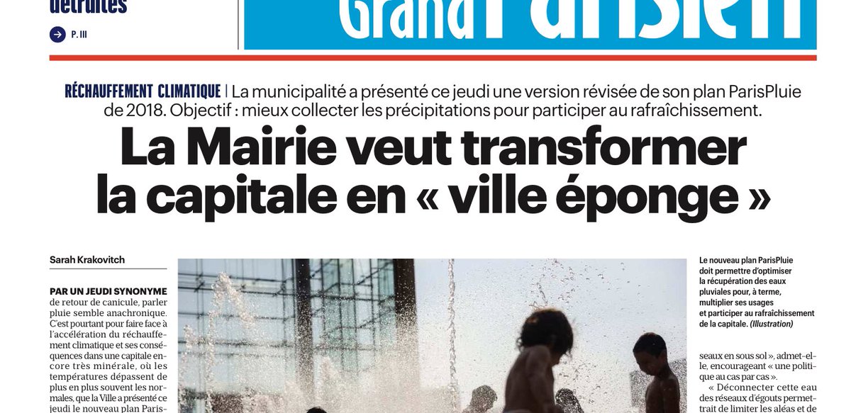 Encore en plein délire cette équipe municipale 😵‍💫transformer Paris en ville éponge ! Plutôt en ville aspirante de taxe foncière . Le Parisien toujours le relais de ces décérébrés. Vivement que ce cauchemar prenne fin 😔
Article à lire pour comprendre la folie de ces gens 😱