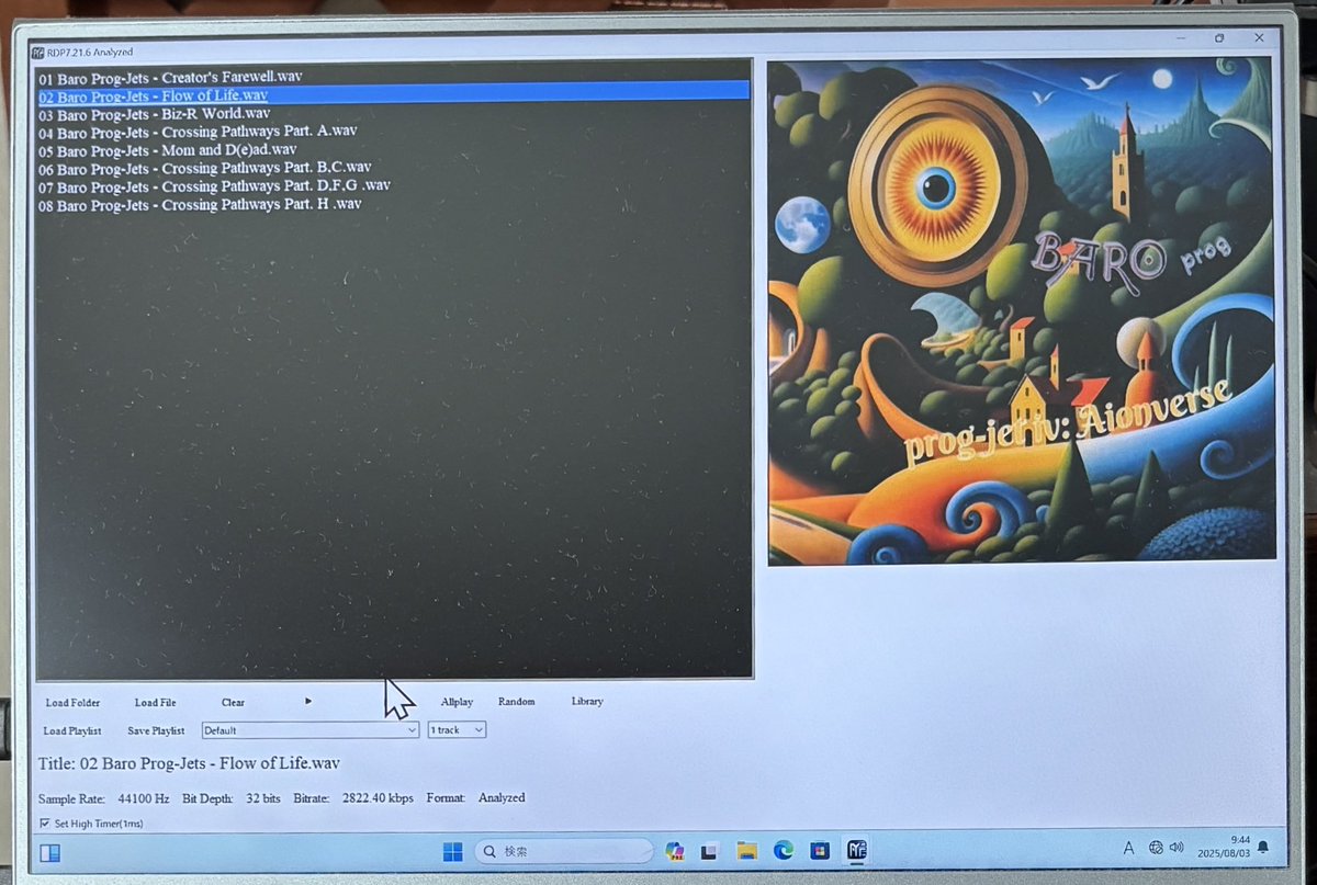 RDP再生
Baro Prog-Jetsの2025年リリースの３rdアルバム☺️

本作もカラフルで華やかなキーボードをフィーチャーした、迷宮感溢れるイタリアン・シンフォが炸裂。
細やかなフレーズを綴れ織りのように聴かせ、そこにイタリアンな情熱&amp;叙情メロディが乗っていく。そのスリリングさがたまらないですね😇