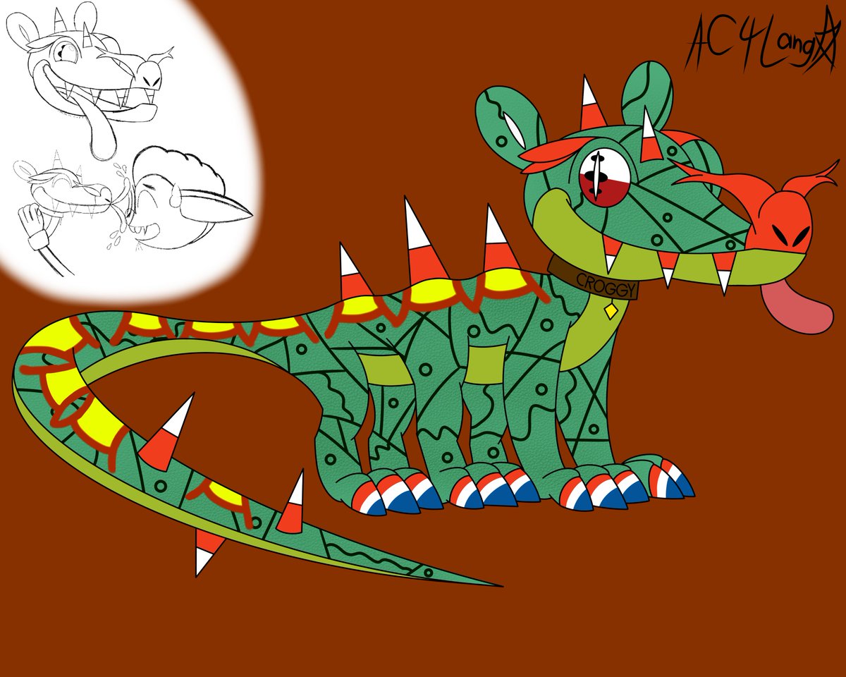 AC4Langstar's tweet photo. To be honest, at first I had no Idea what kind of exotic animal I wanted as a House Pet, so I decided to combine two myths into one Hybrid.

Meet Croggy.

#RubyGillmanAU #RubyGillman #TeenageKraken #RubyGillmanfanart #DreamWorks https://t.co/1DQBpFfbvu