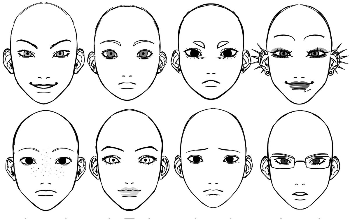 drew a buncha dangan girl faces to see how many i could get down before they started looking too similar