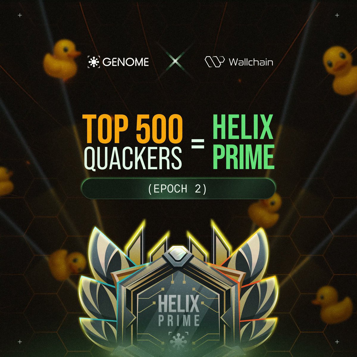 BABA KRYPTO (@baba_krypt) on Twitter photo 🧬 Genome x <a href="/wallchain_xyz/">Wallchain Quacks</a>
The top 500 Genome Quackers from Epoch 2 just secured Helix Prime whitelist access 🎟️
The main leaderboard is still live - and 1.34% of $NOME supply is up for grabs
Here’s how to claim your access 👇 🧬 Genome x <a href="/wallchain_xyz/">Wallchain Quacks</a>
The top 500 Genome Quackers from Epoch 2 just secured Helix Prime whitelist access 🎟️
The main leaderboard is still live - and 1.34% of $NOME supply is up for grabs
Here’s how to claim your access 👇