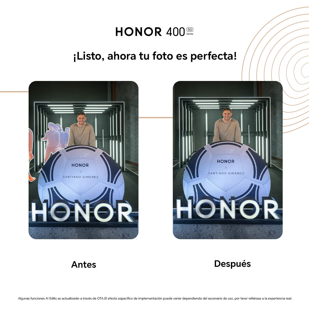 Santi lo sabe: no todas las fotos salen como uno quiere… 🧐
Pero con la función de Eliminar Transeúntes del #HONOR400, eso ya no es problema.
Desaparece lo que no quieres ver y quédate solo con lo importante. ✨

#HONOR400 #TuVidaPotenciadaPorIA #EdiciondeIA