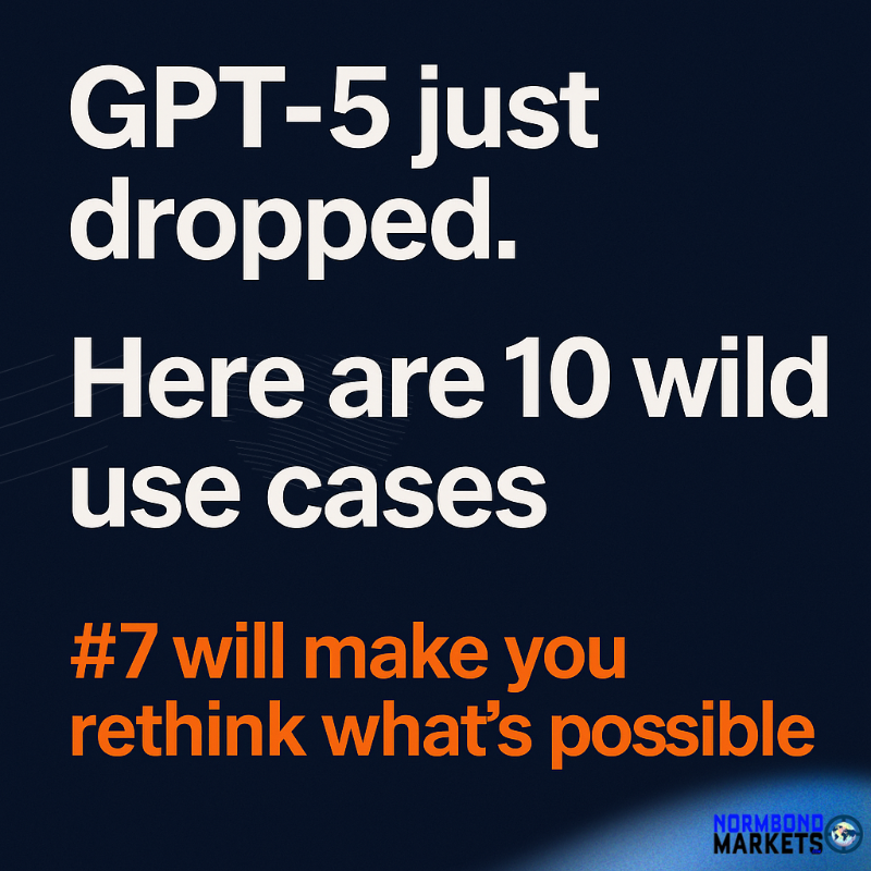 normbond's tweet image. 🚨 GPT‑5 just dropped. And it makes GPT‑4 look like a prototype.  Here are 10 wild use cases already pushing the limits of what’s possible. Including one that will genuinely shock you (#7) 📷 👇