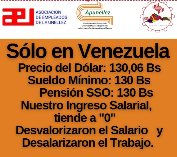 Hoy el sueldo mínimo y la pensión en el país más rico en recursos minerales en Latinoamérica es el equivalente a 1USD.
