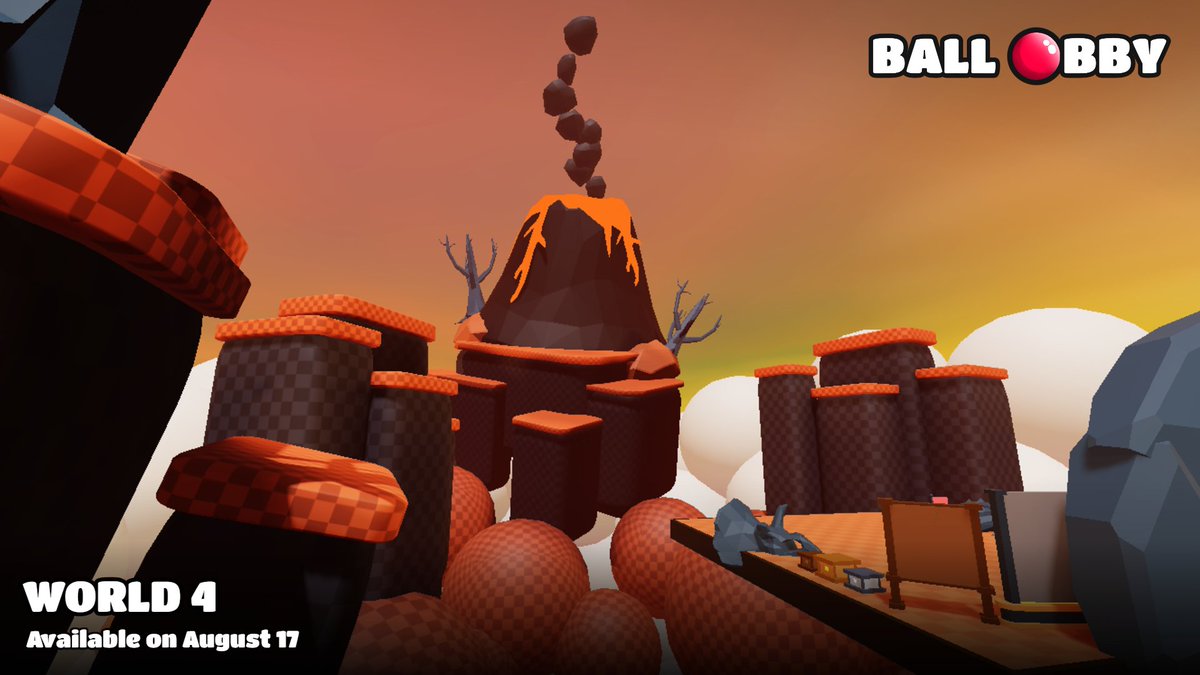PoweredGames_'s tweet photo. 🌋• World 4 releasing on August 17!  

#Roblox • #RobloxDev • #RBXDev • #BallObby https://t.co/kIESxdmp2x