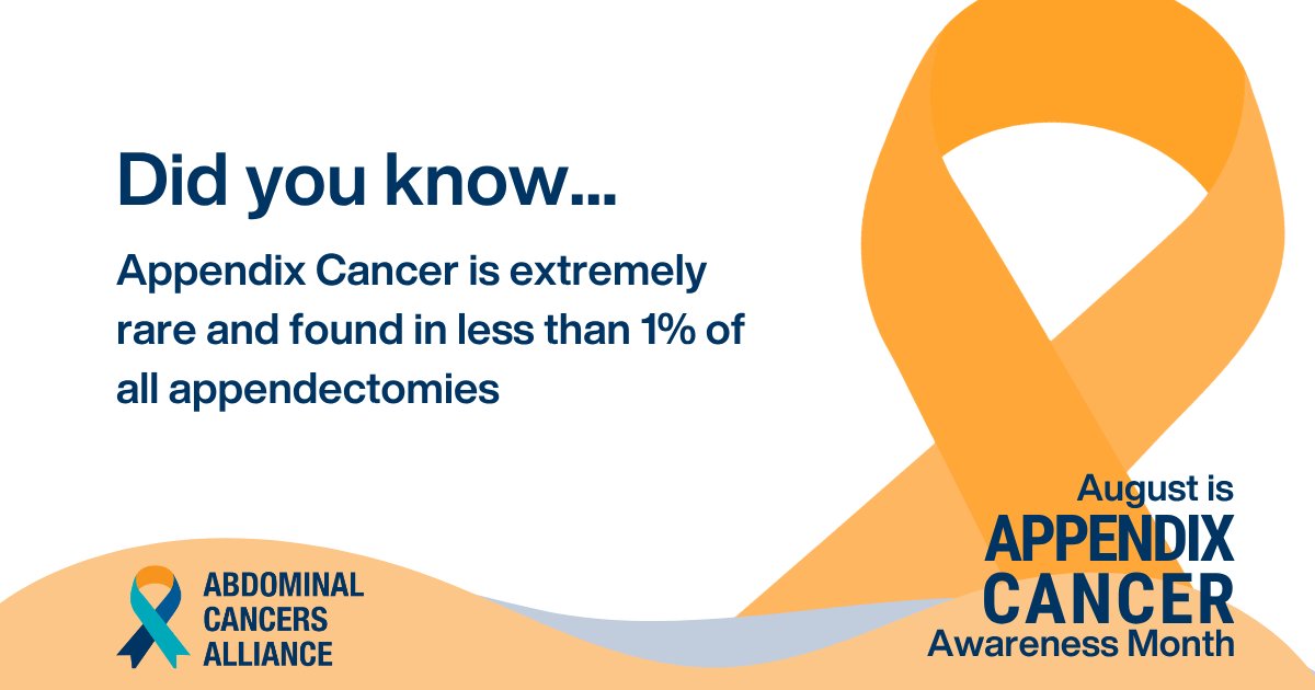 Abd_Cancers's tweet image. 🧡 Did you know?  Appendix Cancer is extremely rare and found in less than 1% of all appendectomies.

Awareness saves lives. Knowing the signs means earlier diagnosis &amp;amp; care.

Learn more this #AppendixCancerAwarenessMonth: abdominalcancers.org/appendix-cance…

#AbdominalCancersAlliance