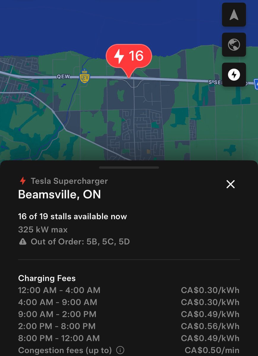 DriveTeslaca's tweet image. Two new Superchargers are now open in Ontario within the past 24 hours 🇨🇦 ⚡️ 

• Mississauga- Creditview Rd
• Beamsville

Both feature V4 Supercharger posts capable of up to 325kW.