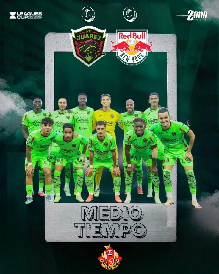 Zona Brava MX (@zonabravamx) on Twitter photo ⏱MEDIO TIEMPO EN NJ⏱
¡SI SE ESTUDIARON!
<a href="/fcjuarezoficial/">FC Juárez</a> y <a href="/NewYorkRedBulls/">New York Red Bulls</a> se nulificaron todo el tiempo y se van al descanso sin movimiento en el marcador en la <a href="/LeaguesCup/">Leagues Cup</a>
#ZonaBravaInforma #ContigoMásBravos #JuarezEsElNumberOne #FCJuárez #LeaguesCup ⏱MEDIO TIEMPO EN NJ⏱
¡SI SE ESTUDIARON!
<a href="/fcjuarezoficial/">FC Juárez</a> y <a href="/NewYorkRedBulls/">New York Red Bulls</a> se nulificaron todo el tiempo y se van al descanso sin movimiento en el marcador en la <a href="/LeaguesCup/">Leagues Cup</a>
#ZonaBravaInforma #ContigoMásBravos #JuarezEsElNumberOne #FCJuárez #LeaguesCup