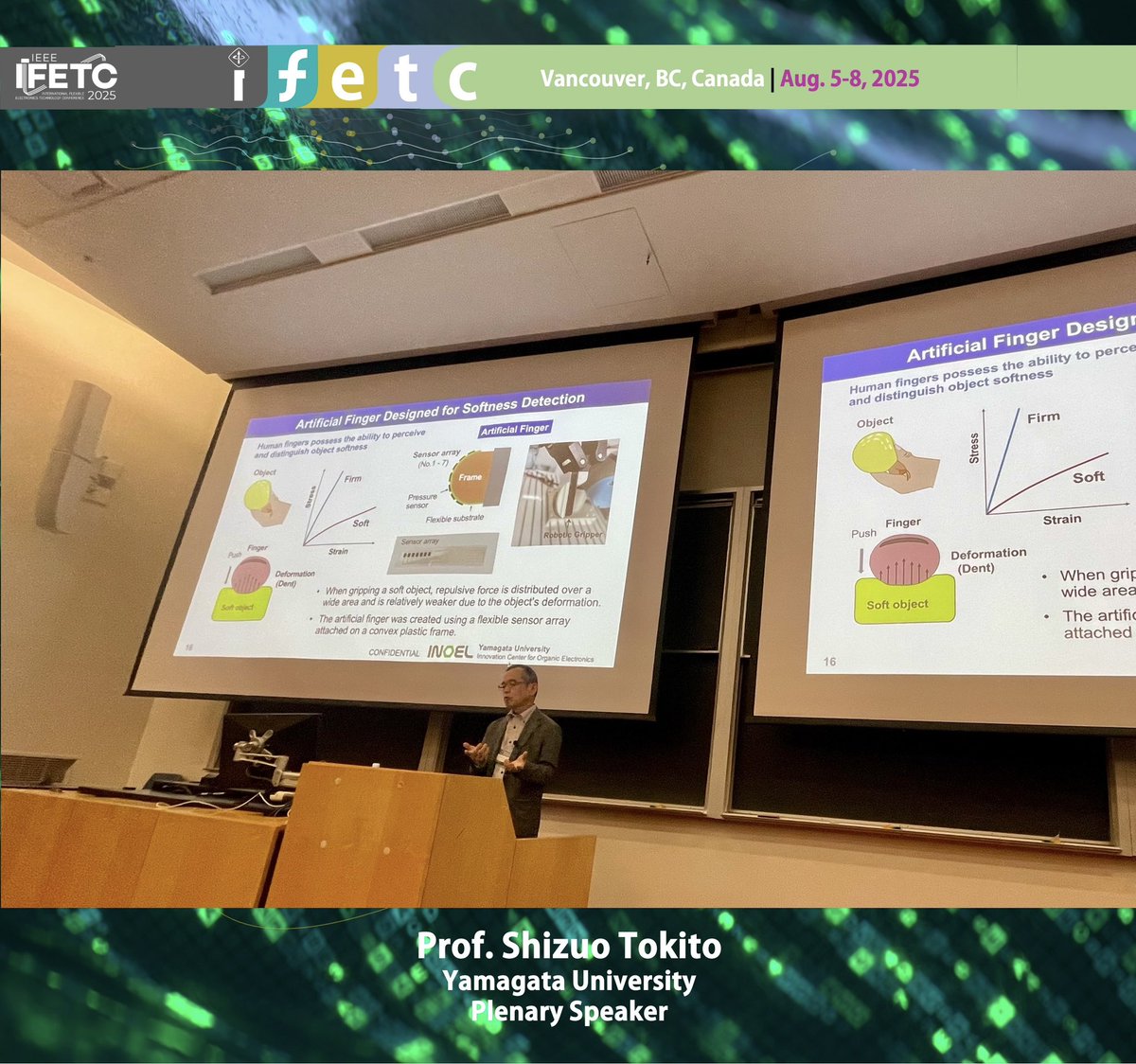 IEEE IFETC (@ieee_ifetc) on Twitter photo A fantastic lineup of plenary talks on day two of IEEE IFETC 2025:
Prof. Yan Yan Shery Huang from the University of Cambridge, and Prof. Shizuo Tokito of Yamagata University! A fantastic lineup of plenary talks on day two of IEEE IFETC 2025:
Prof. Yan Yan Shery Huang from the University of Cambridge, and Prof. Shizuo Tokito of Yamagata University!