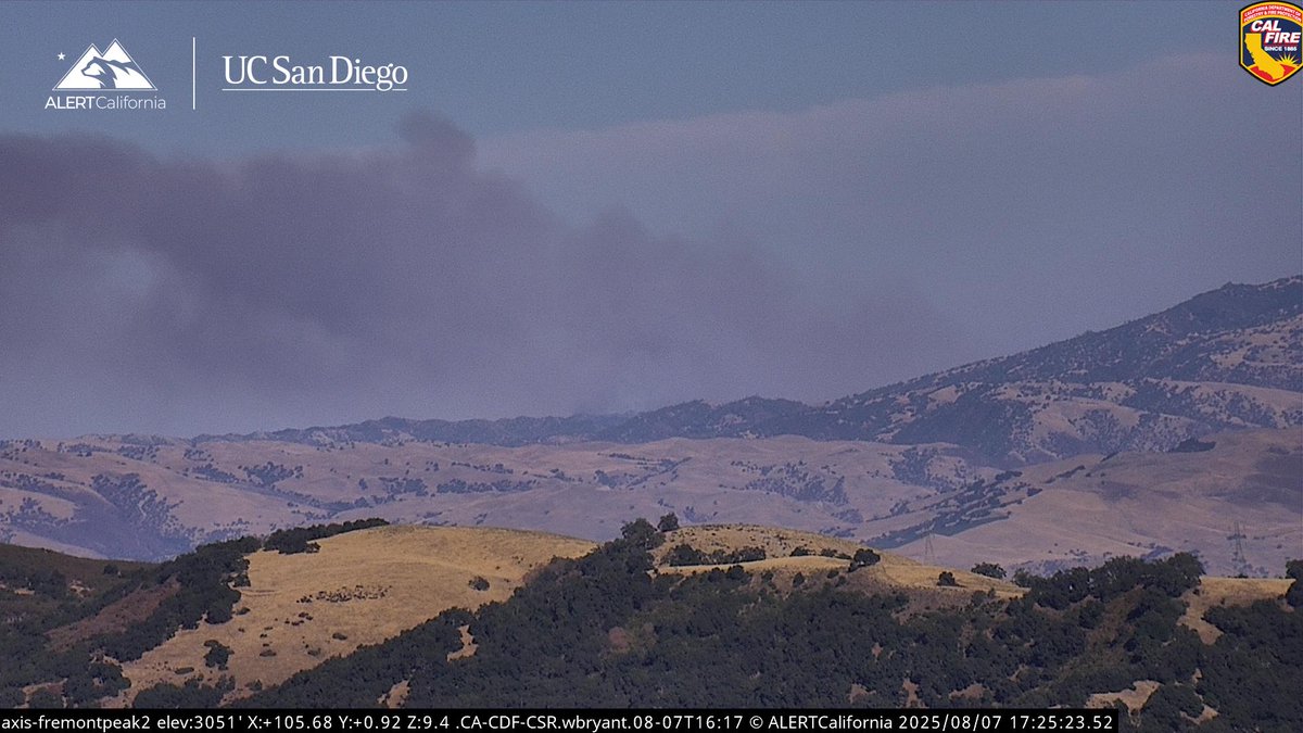#PanocheFire the fire is now 200 acres with potential for 500-1,000 acres w/ moderate rate of spread w/ short range spotting. Structure threat mitigated.