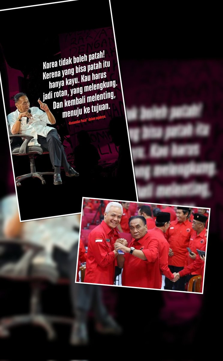 Dalam berjuang untuk melenting ke atas, para 'korea' tidak akan patah saat menghadapi sebuah tantangan

Inilah Mentalitet Korea yg pantang menyerah, berkemauan keras yang tak henti-hentinya menjadi ciri khas korea sejati.
          ~ Bambang Pacul ~