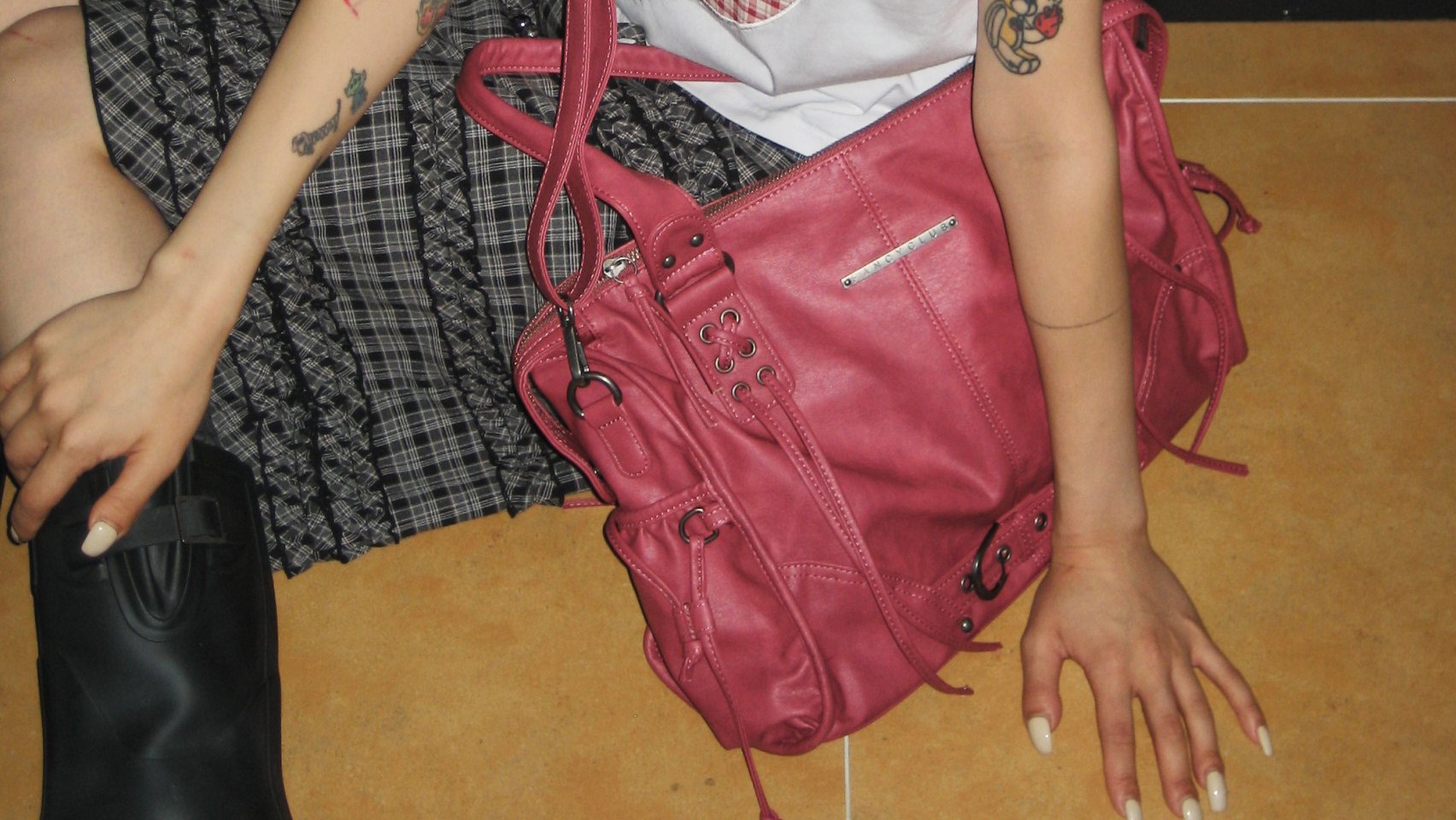 ★FANCY CLUB★BELTED WASHING LEATHER BAG★ FANCY CLUB】BELTED WASHING LEATHER BAG / 【ファンシークラブ