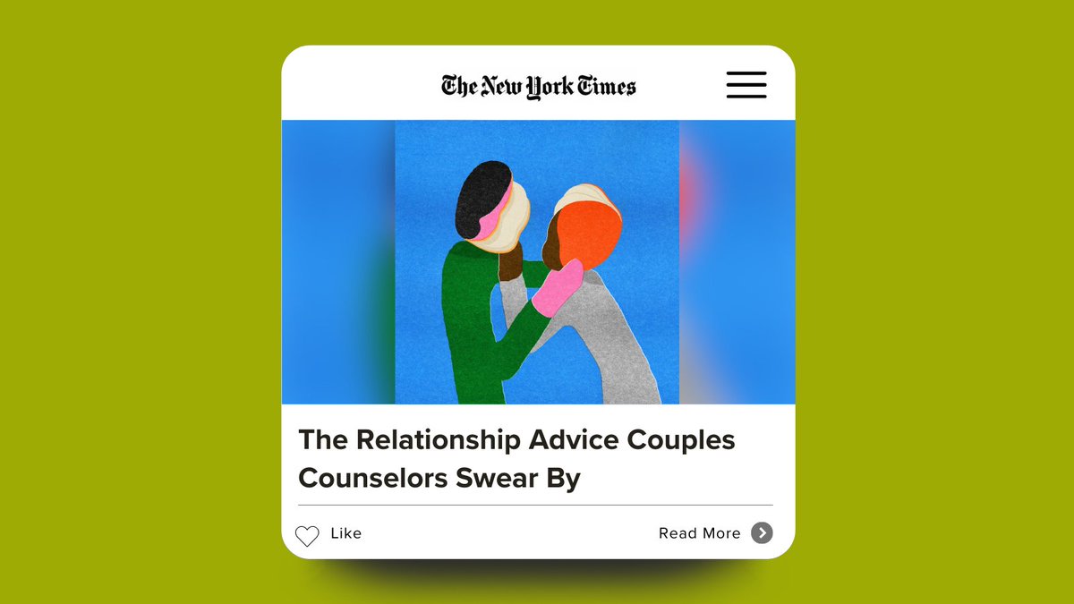 “There is a low correlation between being right and being happy.”
— Dr. Anthony Chambers, The Family Institute's Chief Academic Officer, in the <a href="/nytimes/">The New York Times</a>

Learn why managing — not avoiding — differences is key to relationship health. 💕 

🔗 bit.ly/3HqxM01