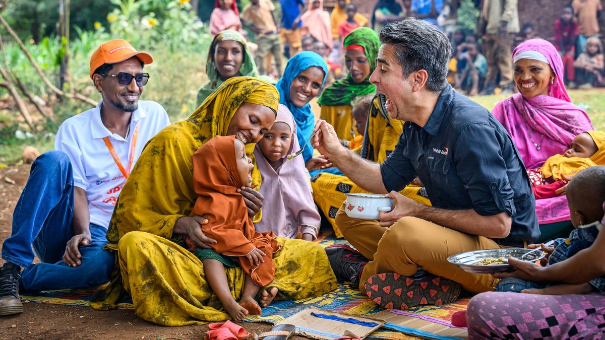 In #Ethiopia, I met Amina and her beautiful daughter, Mone, at a <a href="/WorldVisionUSA/">World Vision USA</a> Nurturing Care Group. Here, families learn to cook nutritious porridge and care for their children’s health. It was my joy to feed Mone as she grows strong again.