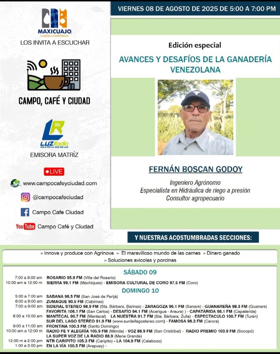 garteagam48's tweet image. Las empresas comprometidas con los productores agropecuarios y Campo, Café y Ciudad, nos brindan la oportunidad de escuchar