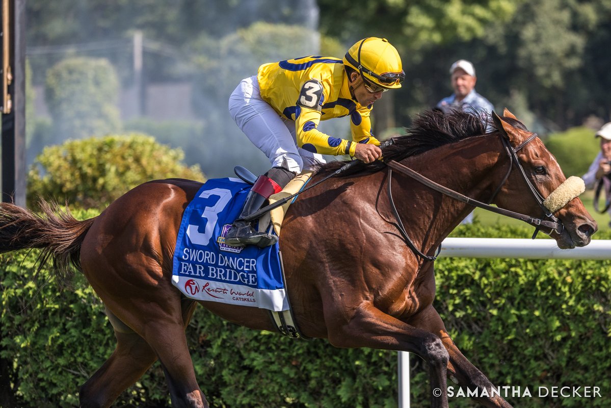 Samantha Decker (she/her) ๐ท (@sdeckerphoto) on Twitter photo Far Bridge is seeking to defend his title in the Grade I Sword Dancer Stakes tomorrow at Saratoga. The <a href="/clementstable/">Clement Racing Stable</a> trainee is coming off a win in the Grade II Bowling Green Stakes earlier in the meet.
Shot for the <a href="/saratogaspecial/">The Saratoga Special</a> Far Bridge is seeking to defend his title in the Grade I Sword Dancer Stakes tomorrow at Saratoga. The <a href="/clementstable/">Clement Racing Stable</a> trainee is coming off a win in the Grade II Bowling Green Stakes earlier in the meet.
Shot for the <a href="/saratogaspecial/">The Saratoga Special</a>