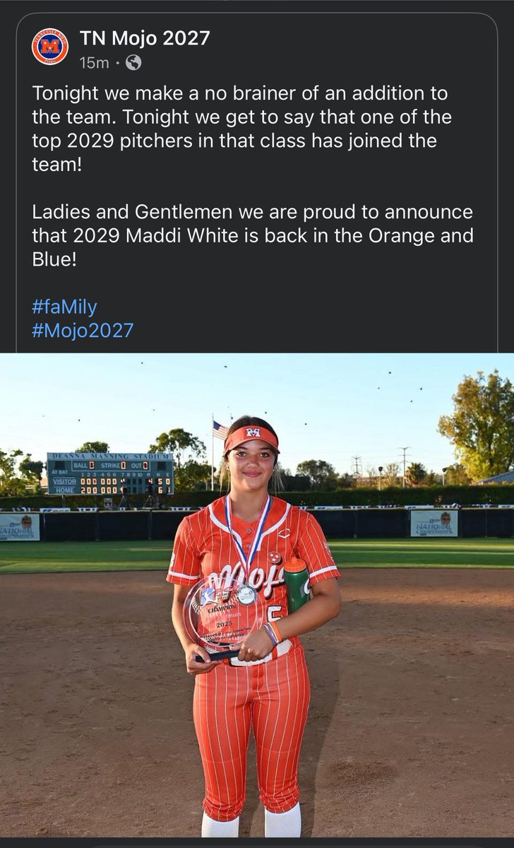 Softball Recruiting Reposts (@sbrretweets) on Twitter photo Check this out! 05MaddisonW: All challenges are an opportunity for growth. Very excited and thankful for this opportunity. 🙏🏽 ☺️ #youoweyou #compete <a href="/MojoPardue/">Mojo Pardue</a> <a href="/TnMojoFastpitch/">Tennessee Mojo fastpitch</a> <a href="/LineDsoftball/">Line Drive Media</a> <a href="/ExtraInningSB/">EXTRA INNING SOFTBALL</a> <a href="/SBRRetweets/">Softball Recruiting Reposts</a> Check this out! 05MaddisonW: All challenges are an opportunity for growth. Very excited and thankful for this opportunity. 🙏🏽 ☺️ #youoweyou #compete <a href="/MojoPardue/">Mojo Pardue</a> <a href="/TnMojoFastpitch/">Tennessee Mojo fastpitch</a> <a href="/LineDsoftball/">Line Drive Media</a> <a href="/ExtraInningSB/">EXTRA INNING SOFTBALL</a> <a href="/SBRRetweets/">Softball Recruiting Reposts</a>