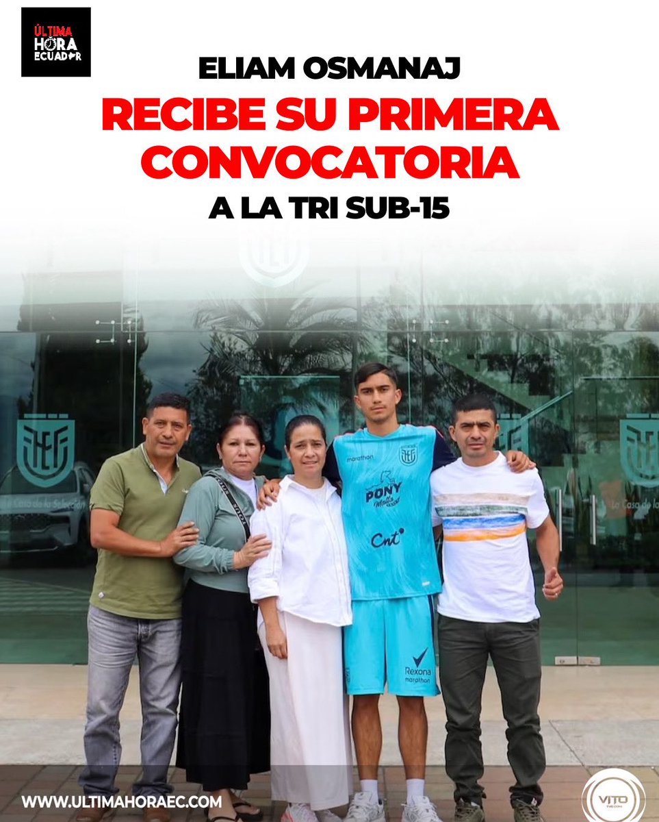 Eliam Osmanaj, joven talento nacido en Suiza e hijo de madre ecuatoriana, ha sido convocado por primera vez a la Selección Ecuatoriana Sub-15. El futbolista forma parte del Lausanne Sports, uno de los clubes más destacados de Suiza, donde juega en la categoría Sub-15.