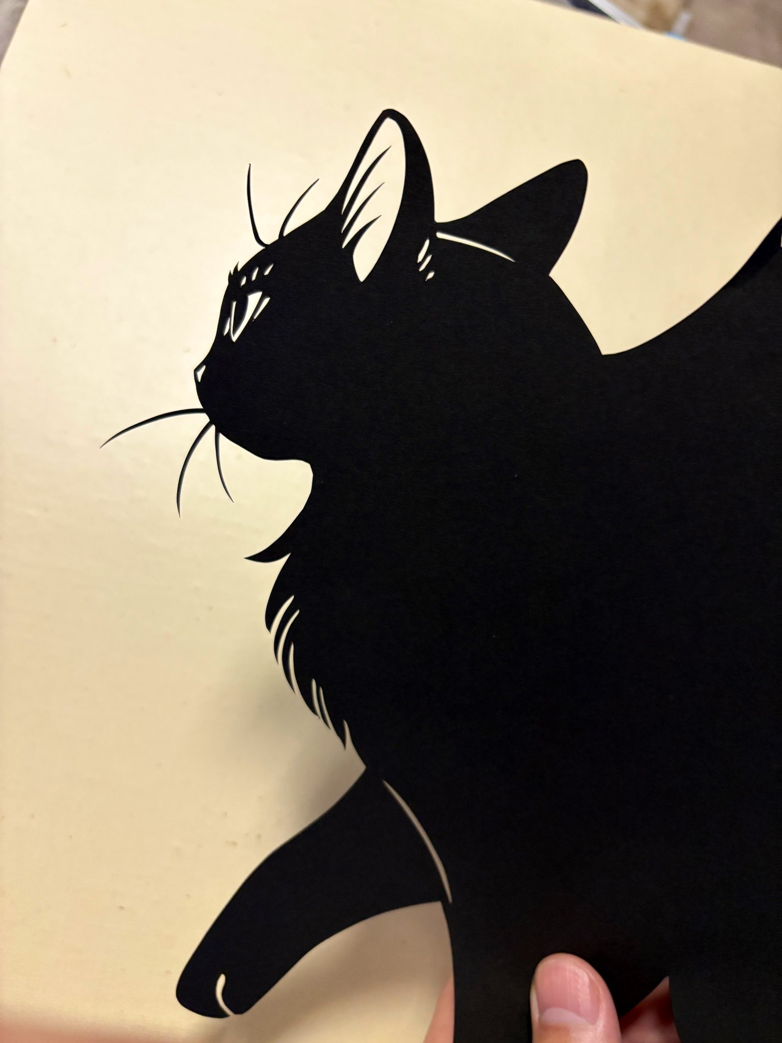 切り絵の一閑張り「強面の猫」 切り絵×ちぎり絵】japanese origami paper craft 🐈🧡#cats #猫