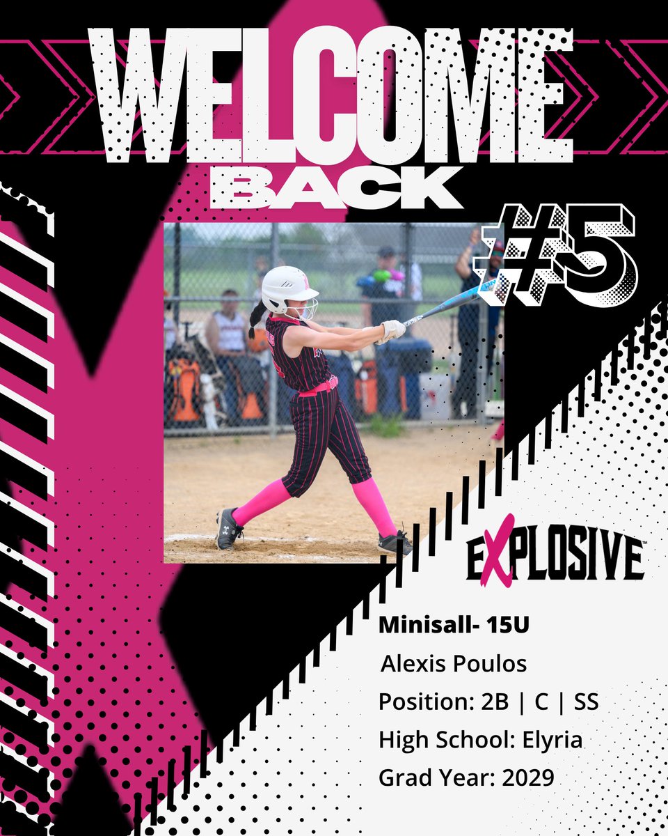 Explosive- Minisall- 15U (@explosivesb) on Twitter photo Back in pink and black — 2028 <a href="/alexis_pou95153/">Alexis Poulos</a> is ready to bring the power, grit, and all-out hustle that makes 15U Explosive-Minisall dangerous. Let’s go, Alexis! Back in pink and black — 2028 <a href="/alexis_pou95153/">Alexis Poulos</a> is ready to bring the power, grit, and all-out hustle that makes 15U Explosive-Minisall dangerous. Let’s go, Alexis!