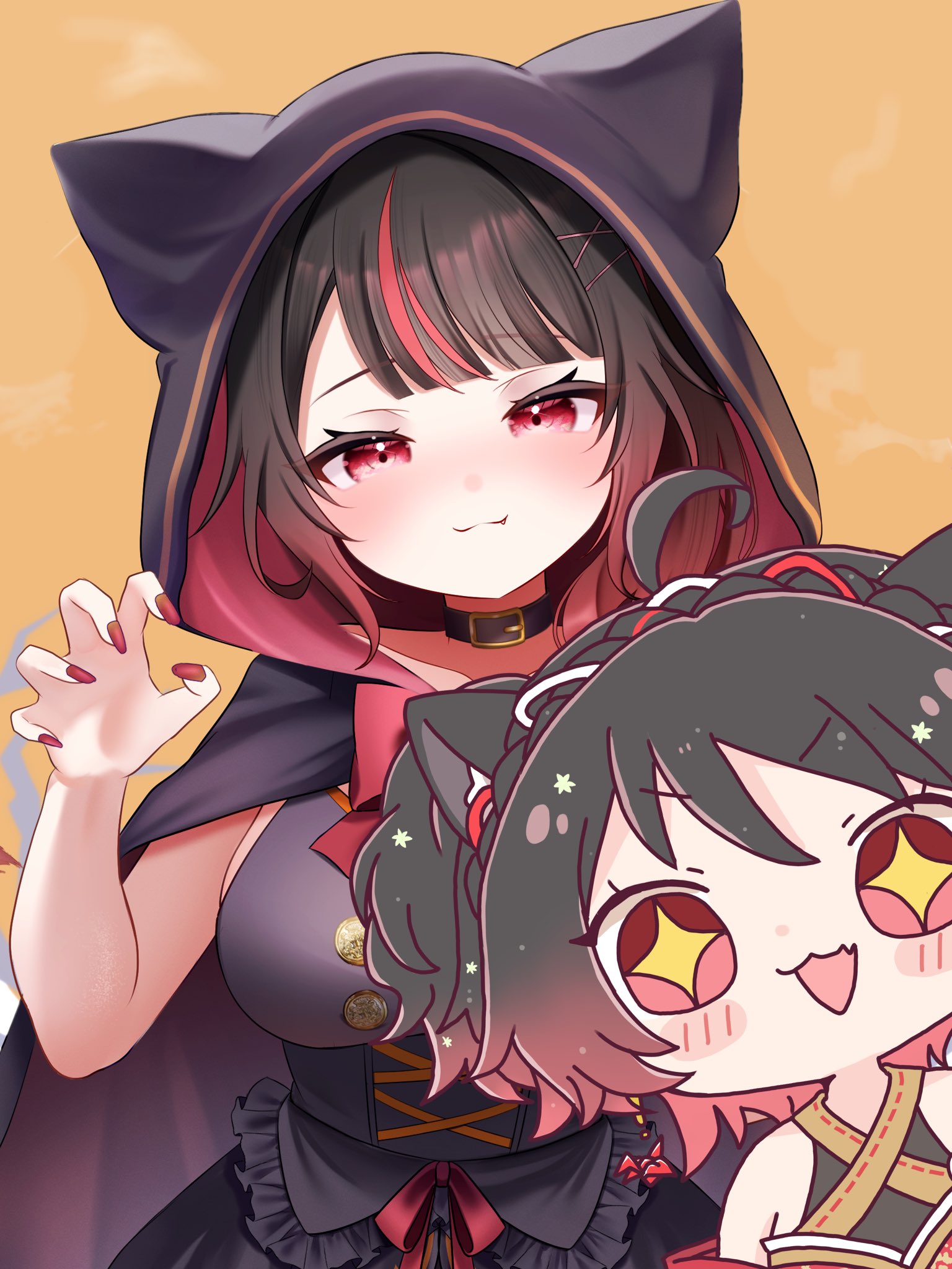 イラスト原画　とても可愛らしい　 「吃驚猫」 子猫の顔に戻る瞬間がたまらん🤭👍👍 あぁなつかしき麦の子猫