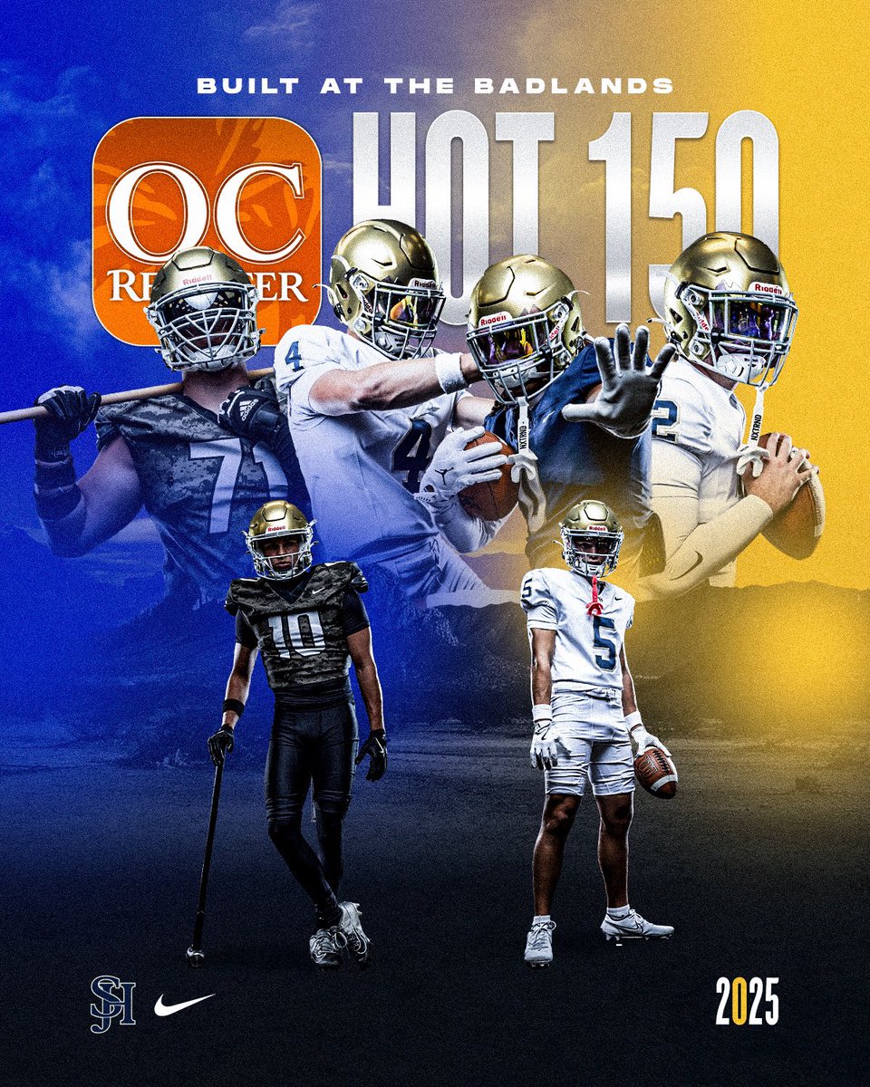 SJH Football (@sjhhsfootball) on Twitter photo 🚨1, 2, 3, 4, 5, make that 6️⃣ STALLIONS in the 🍊County Top 150‼️
San Juan Hills runs deep ☠️
👉#6 <a href="/Timmyherr2/">Timmyherr</a>
👉#27 <a href="/CooperJavorsky/">Cooper Javorsky</a>
👉#52 <a href="/elijah_ayala17/">Elijah Ayala</a>
👉#77 <a href="/luke_frith5/">Luke Frith 3⭐️</a>
👉#110 <a href="/ryan_matheson08/">Ryan Matheson</a>
👉#113 <a href="/deankolasinski4/">Dean Kolasinski</a>
#NoBetterPlace🐎
#BuiltAtTheBadlands🏟️ 🚨1, 2, 3, 4, 5, make that 6️⃣ STALLIONS in the 🍊County Top 150‼️
San Juan Hills runs deep ☠️
👉#6 <a href="/Timmyherr2/">Timmyherr</a>
👉#27 <a href="/CooperJavorsky/">Cooper Javorsky</a>
👉#52 <a href="/elijah_ayala17/">Elijah Ayala</a>
👉#77 <a href="/luke_frith5/">Luke Frith 3⭐️</a>
👉#110 <a href="/ryan_matheson08/">Ryan Matheson</a>
👉#113 <a href="/deankolasinski4/">Dean Kolasinski</a>
#NoBetterPlace🐎
#BuiltAtTheBadlands🏟️