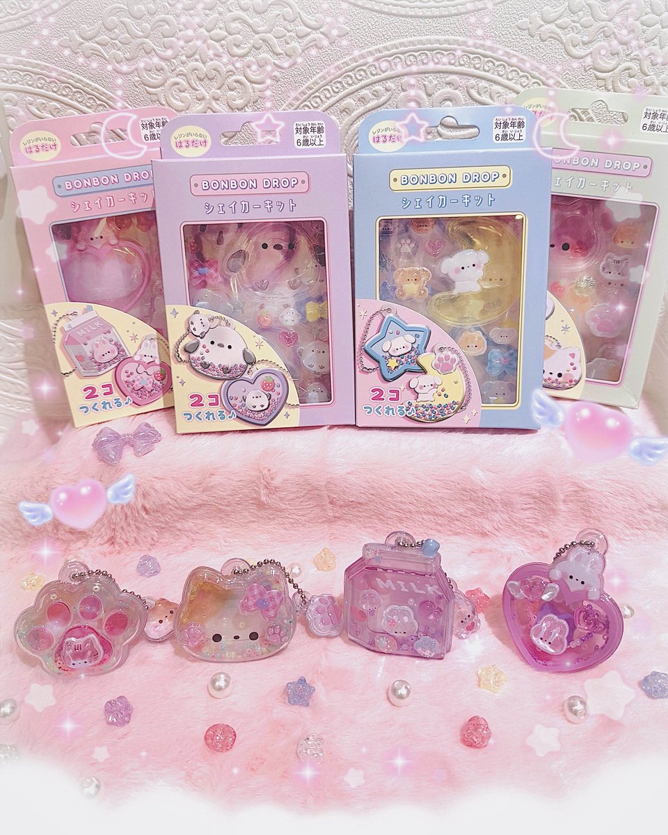 正規品　新品　ボンボンドロップ　ピンク系6パック Amazon.co.jp: ボンボンドロップシール うさぎさん ピンク クーリア