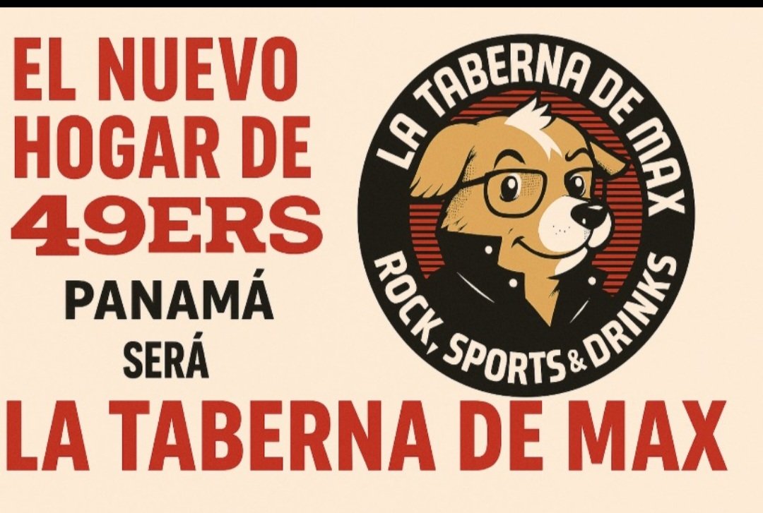 🏈✨ ¡Tenemos nuevo hogar, Familia 49ers Panamá! ✨🏈

La Taberna de Max será nuestra nueva casa, un lugar para compartir y disfrutar en familia, con todas las comodidades que nos merecemos. ❤️💛

📍 Nos vemos en la Taberna de Max… nuestra casa, tu casa.

#49ersPanama