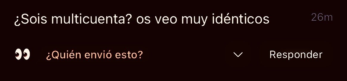 servibora's tweet image. tranqui, no es la primera vez que nos dicen el comentario, lamentablemente, pero no, no somos multicuenta, simplemente compartimos la misma neurona y por eso dicen que nos parecemos, pero nada más