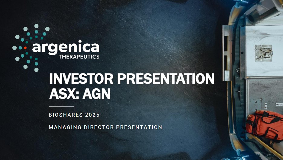 Our latest Investor Presentation is now available to download through our Investor Hub!

Grab your copy here ➡️bit.ly/3Ujky8s

#ASX #AGN #BioShares2025 #Stroke #ARG007