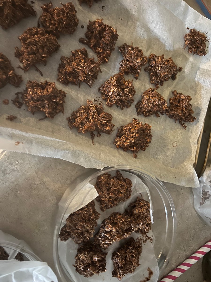 MackTruckNic's tweet image. made no-bake haystack cookies earlier. brought a container each for my CircleK clerks and one for my mom 🤭
I’m thoughtful like that ☺️