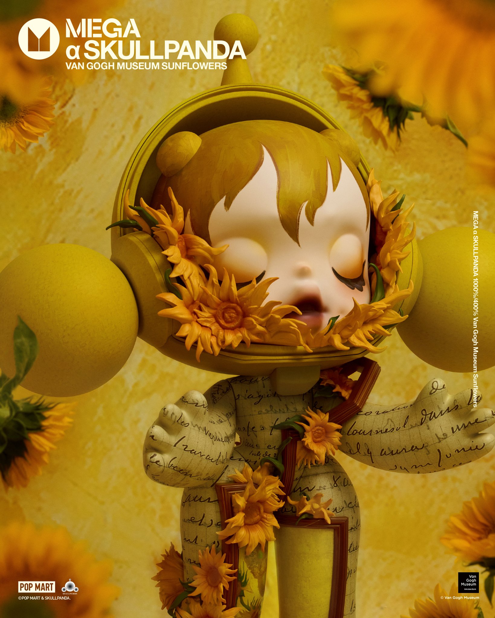 その他 BE@RBRICK Van Gogh Museum Sun flowers Bearbrick x Van Gogh Museum Sunflowers 100% & 400% Yellow - US