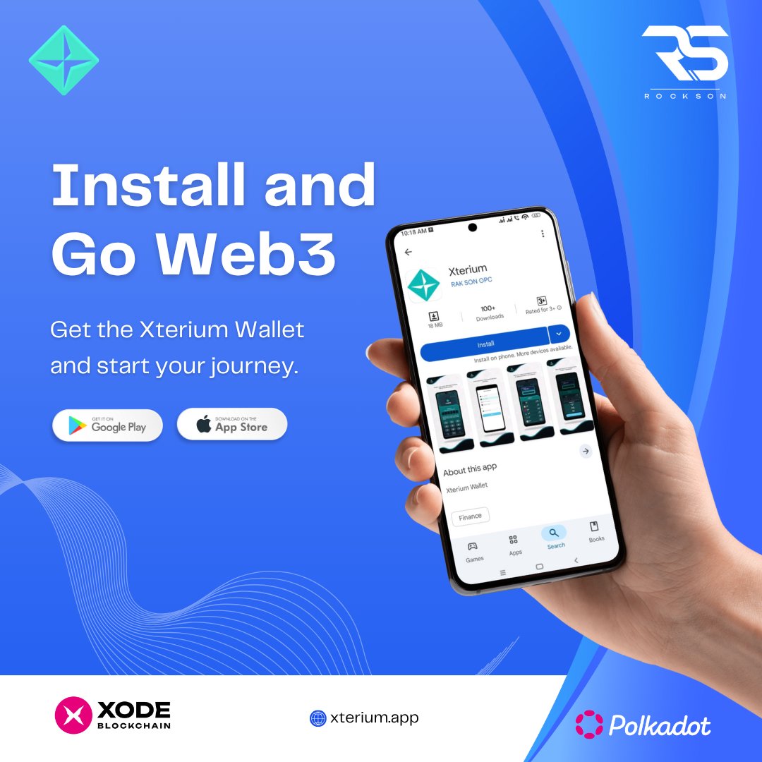 XodeNet's tweet image. 💻 Install and Go Web3
Get the @XteriumWallet and start your journey.
#XteriumWallet #Web3Start #CryptoTools #BlockchainSimple