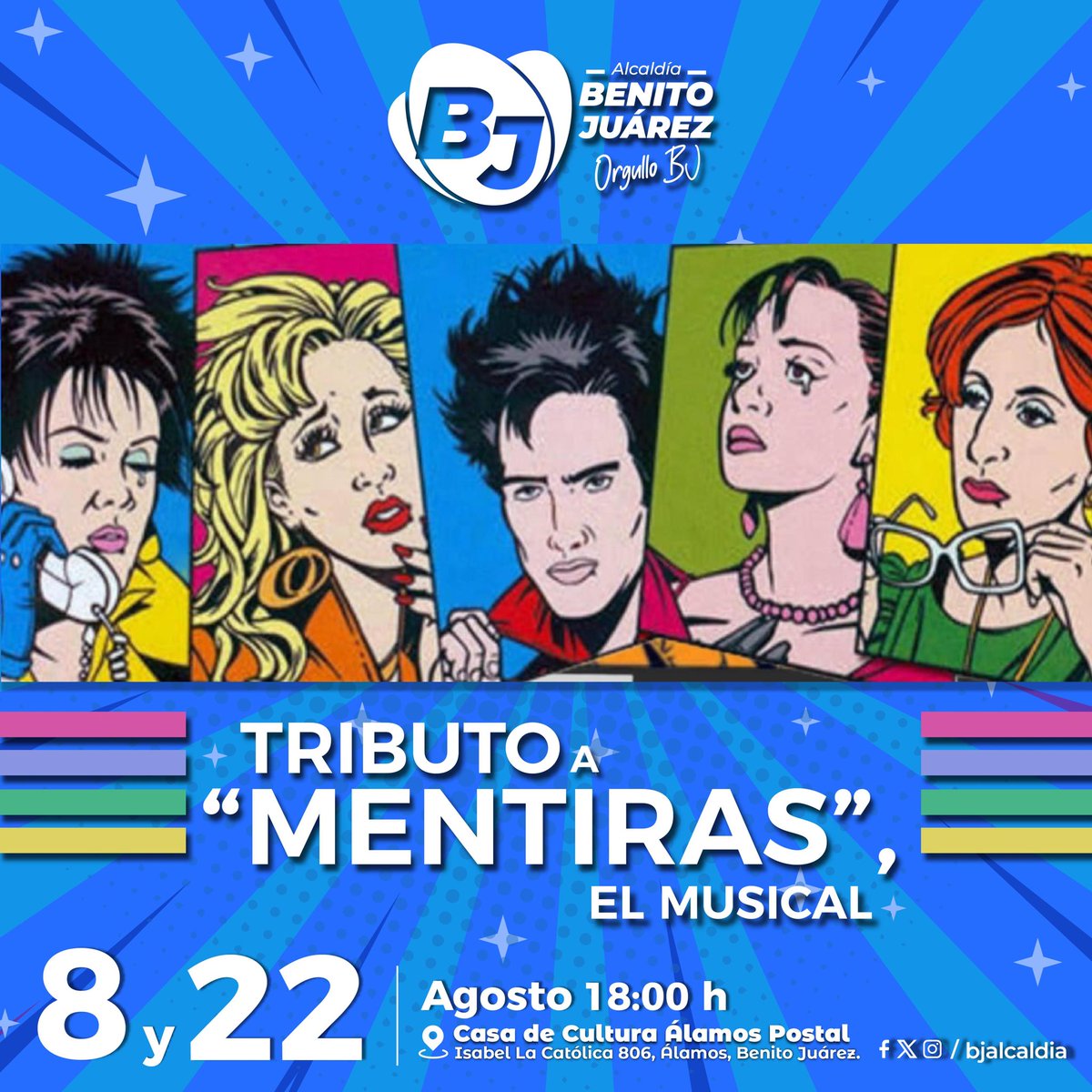 ✨ ¡Las mentiras están más vivas que nunca!
Revive la música, los colores y las historias que han conquistado a toda una generación. 🎶
Ven al Tributo a “Mentiras, el Musical” y canta a todo pulmón esos éxitos que ahora vuelven a brillar en la nueva serie.