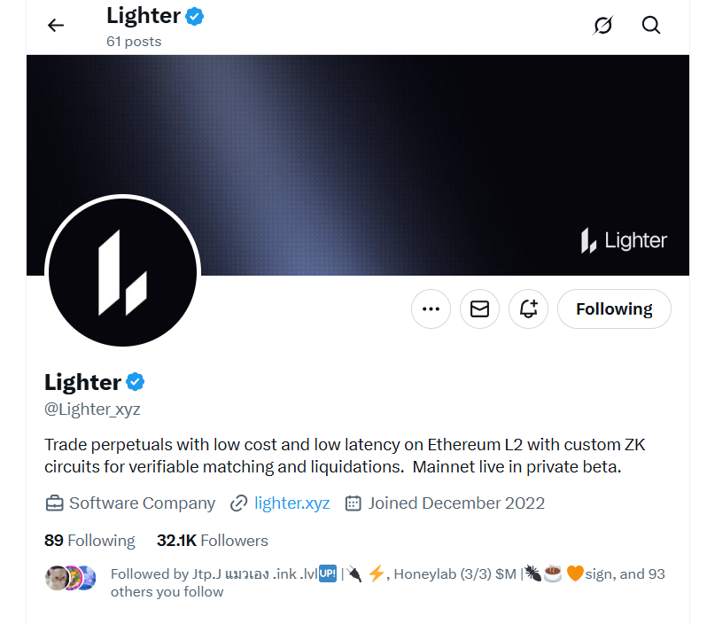 เขาว่า <a href="/Lighter_xyz/">Lighter</a> จะเป็น Next Hyperliquid 👀ใครเทรดฟิวเจอร์อยู่เเล้ว หนีมาเทรดบน On-chain ก็ดีครับ ได้ลุ้นเเอร์ดรอปไปด้วยในตัว นอกจากเเค่การทำกำไรจากการเทรด 
.
ตอนนี้ตัวนี้ยัง Early มาก ระดมทุน 0 ดอลลาร์เหมือน Hyperliquid ใช้ ZK Tech ซึ่ง Latency ในการเทรดต่ำมาก