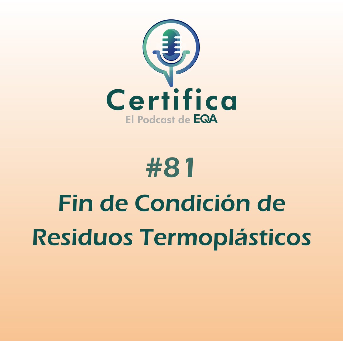 EQAGrupo's tweet image. 📻 Canal podcast EQA España
▶️ Episodio 81 - Fin de Condición de Residuos Termoplásticos

🎤 Interviene: Raúl Sánchez, Responsable Técnico EMAS en @EQAGrupo 

◾️ Escúchalo aquí 👉 lnkd.in/debcDism

#podcast #certifica

#residuo #termoplástico