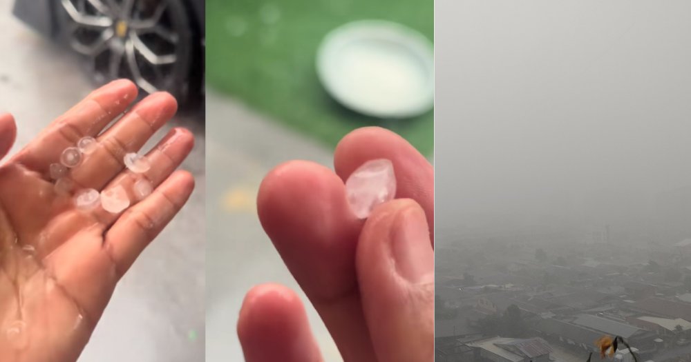 Rare hailstorm hits areas around KL, M'sia on Aug. 5 bit.ly/4mxXTB6