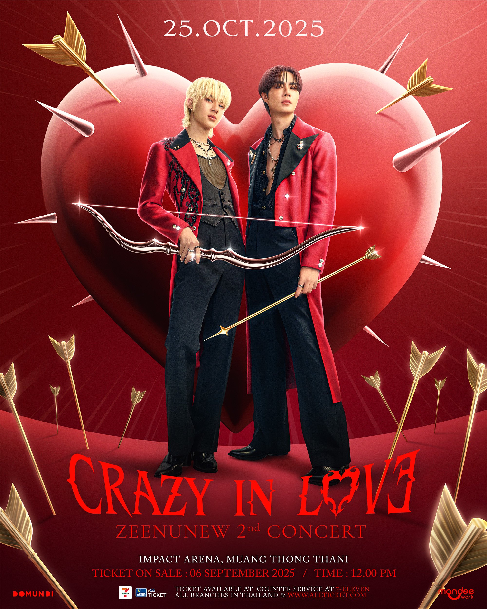 シーxヌニュー（Zee x NuNew）の2ndコンサート「Crazy In Love」詳細