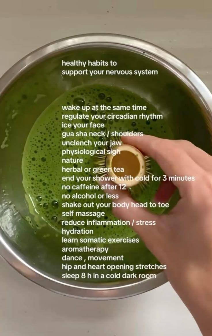 YourSkinCareBot's tweet image. healthy habits to support your nervous system